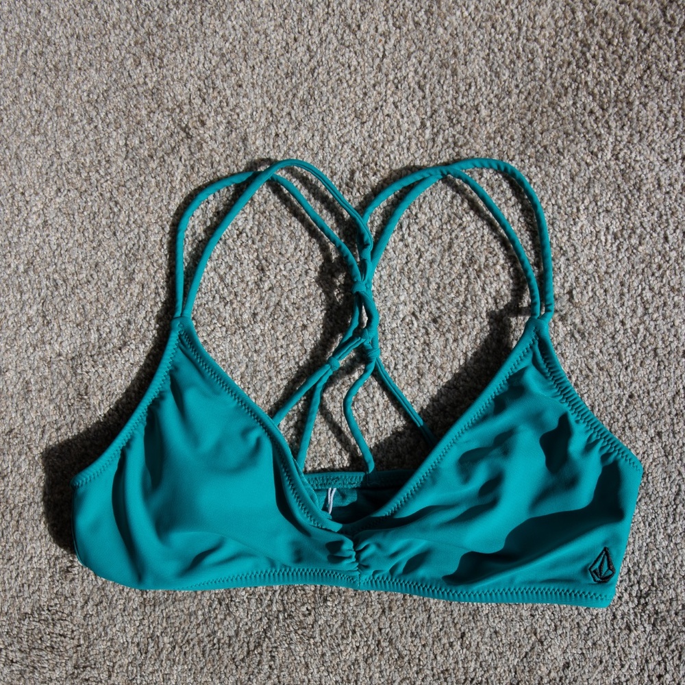 Volcom Teal Bikini Top